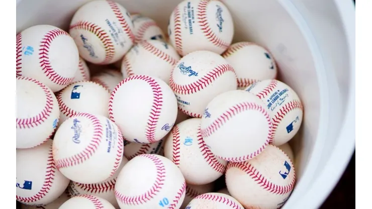 MLB official baseballs. (Getty)