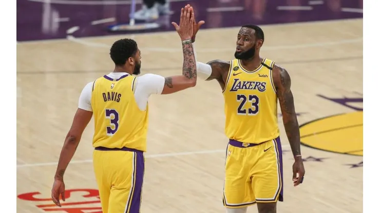 LeBron James and Anthony Davis of the Los Angeles Lakers - Getty