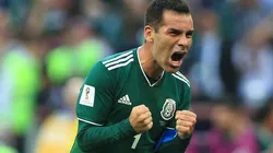 Mexico Rafael Márquez celebrates after beating Germany in the 2018 World Cup.