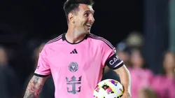 Lionel Messi #10 of Inter Miami reacts during the second half of the game against St. Louis City at Chase Stadium on June 01, 2024 in Fort Lauderdale, Florida.