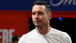 Head coach JJ Redick of the Los Angeles Lakers looks on after the Laker defeated the Atlanta Hawks 87-86 in a 2024 NBA Summer League game