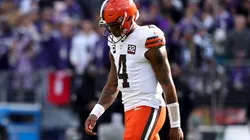 Deshaun Watson #4 of the Cleveland Browns walks off the field against the Baltimore Ravens during the first quarter at M&T Bank Stadium on November 12, 2023 in Baltimore, Maryland.