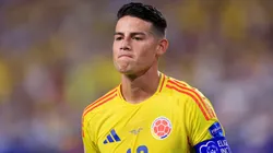 James Rodriguez of Colombia gestures during the CONMEBOL Copa America 2024 Final