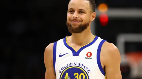 Stephen Curry #30 of the Golden State Warriors reacts in the second half against the Cleveland Cavaliers during Game Four of the 2018 NBA Finals at Quicken Loans Arena on June 8, 2018 in Cleveland, Ohio.