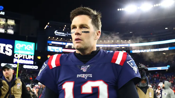 Tom Brady playing for the Patriots during the 2019 NFL season