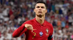 Cristiano Ronaldo of Portugal celebrates after scoring their side's first goal during the UEFA Euro 2020.