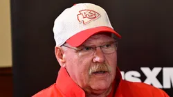 Andy Reid participates in Sirius XM's NFL Radio Town Hall with Andy Reid and the Kansas City Chiefs at Missouri Western State University on August 13, 2024 in St Joseph, Missouri.
