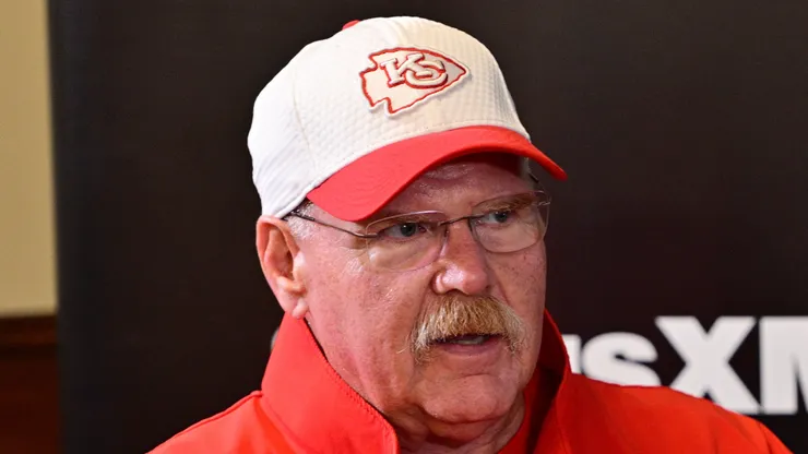 Andy Reid participates in Sirius XM's NFL Radio Town Hall with Andy Reid and the Kansas City Chiefs at Missouri Western State University on August 13, 2024 in St Joseph, Missouri.