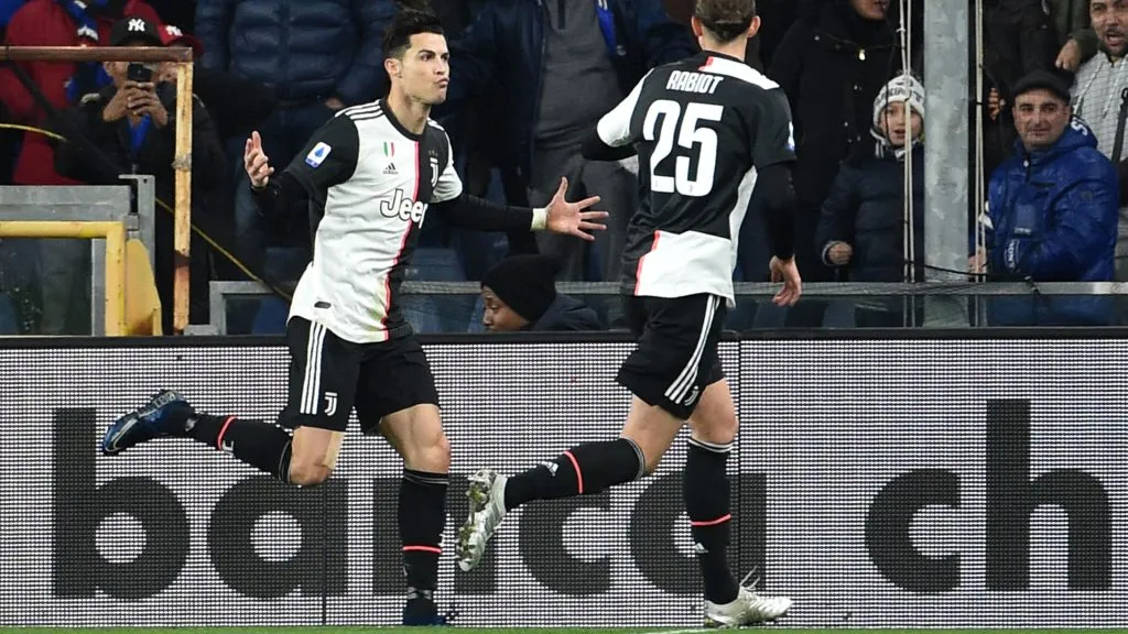 Cristiano Ronaldo of Juventus celebrates after scoring his first goal during the Serie A match between UC Sampdoria and Juventus on December 18, 2019. Paolo Rattini/Getty Images