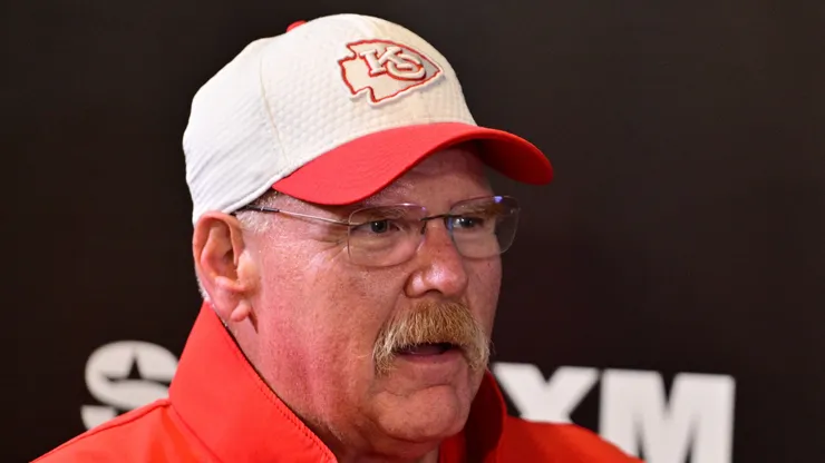 Andy Reid participates in Sirius XM's NFL Radio Town Hall with Andy Reid and the Kansas City Chiefs at Missouri Western State University on August 13, 2024 in St Joseph, Missouri.
