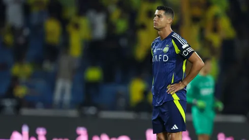 Cristiano Ronaldo of Al Nassr looks on during the Saudi Super Cup Final match between Al Nassr and Al Hilal at Prince Sultan bin Abdul Aziz Stadium on August 17, 2024 in Abha, Saudi Arabia.