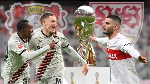 Jeremie Frimpong and Florian Wirtz Bayer Leverkusen meet Deniz Undav VFB Stuttgart