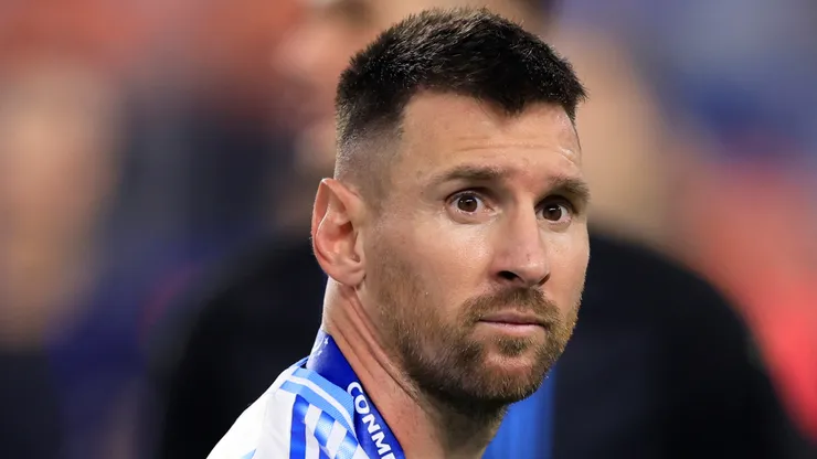 Lionel Messi of Argentina reacts after winning the CONMEBOL Copa America 2024 Final