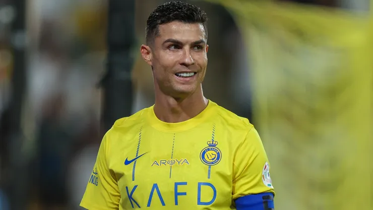 Cristiano Ronaldo of Al Nassr reacts during the Saudi Pro League match between Al-Nassr and Al-Hilal at Al Awwal Park on May 17, 2024 in Riyadh, Saudi Arabia.