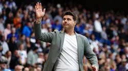 Mauricio Pochettino greets fans during a game