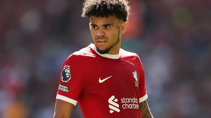 Luis Diaz of Liverpool during the Premier League match between Liverpool FC and Aston Villa at Anfield on September 03, 2023 in Liverpool, England.