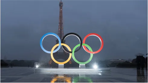 The Olympic rings are seen at the Trocadero Square in Paris, France
