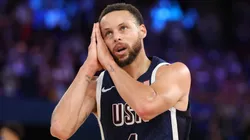 Stephen Curry #4 of Team United States reacts after a three point basket during the Men's Gold Medal game