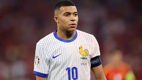 Kylian Mbappe of France looks on during the UEFA EURO 2024 Semi-Final match between Spain and France at Munich Football Arena on July 09, 2024 in Munich, Germany.