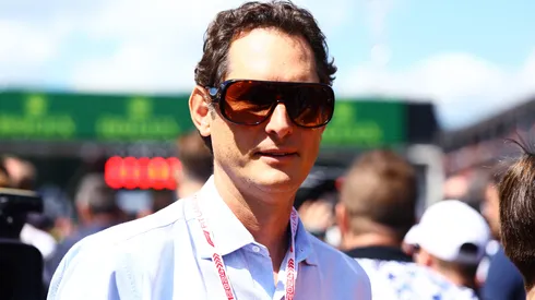 John Elkann, Chairman and CEO of Ferrari looks on, on the grid prior to the F1 Grand Prix of Belgium at Circuit de Spa-Francorchamps on July 28, 2024 in Spa, Belgium.