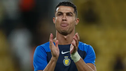 Cristiano Ronaldo of Al Nassr prior the Saudi Pro League match between Al-Nassr and Al-Hilal at Al Awwal Park on May 17, 2024 in Riyadh, Saudi Arabia.