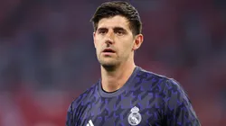 Thibaut Courtois of Real Madrid prior to a game.