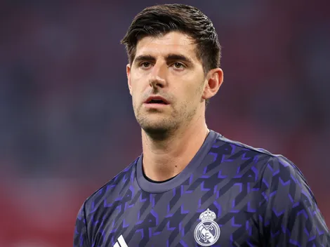 Why is Courtois not playing today for Real Madrid vs Olympiacos on Matchday 5 of 2025-26 Champions League?