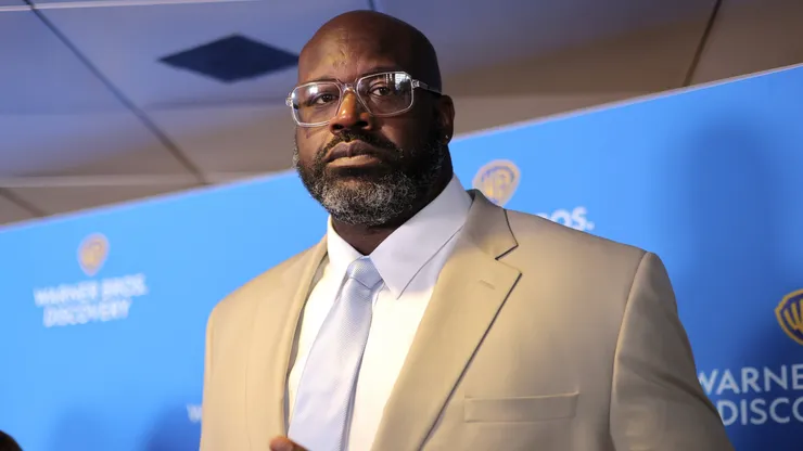 Shaquille O'Neal, Inside the NBA, Turner Sports attends the Warner Bros. Discovery Upfront 2022 arrivals on the red carpet at The Theater at Madison Square Garden.