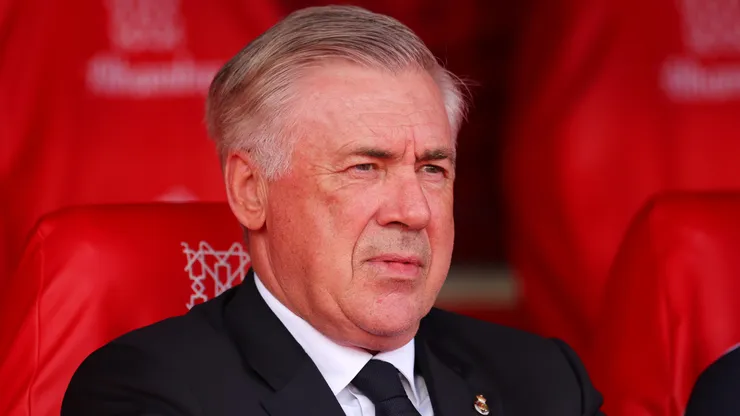 Carlo Ancelotti, Head Coach of Real Madrid, looks on prior to the LaLiga EA Sports match between Granada CF and Real Madrid.
