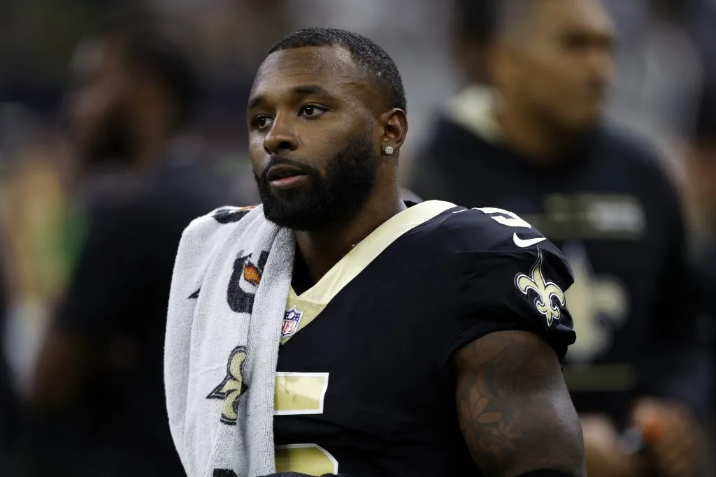 NEW ORLEANS, LOUISIANA - SEPTEMBER 18: Jarvis Landry #5 of the New Orleans Saints at Caesars Superdome on September 18, 2022 in New Orleans, Louisiana.