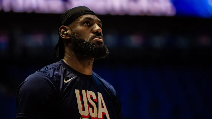 LeBron James 6 for Team USA during the USA Basketball Showcase - USA vs Germany at the O2 Arena, London.