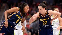 Kelsey Mitchell and Caitlin Clark