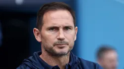 Frank Lampard, Caretaker Manager of Chelsea, looks on prior to the Premier League match between Manchester City and Chelsea FC