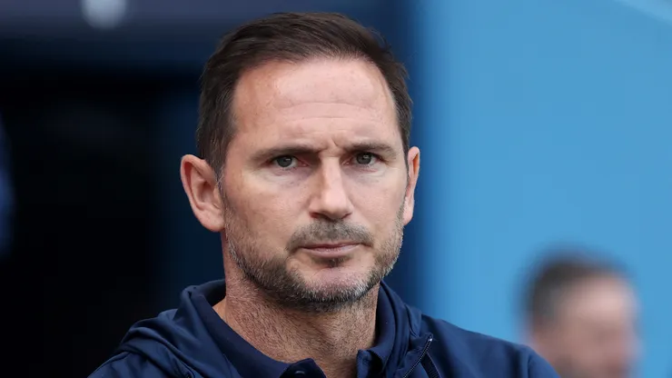 Frank Lampard, Caretaker Manager of Chelsea, looks on prior to the Premier League match between Manchester City and Chelsea FC