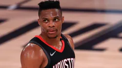 Russell Westbrook #0 of the Houston Rockets during the second quarter against the Los Angeles Lakers