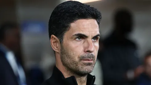 Arsenal FC head coach Mikel Arteta looks on during the UEFA Champions League 2024/25 League Phase MD1 match between Atalanta BC and Arsenal FC at Stadio di Bergamo on September 19, 2024 in Bergamo, Italy.