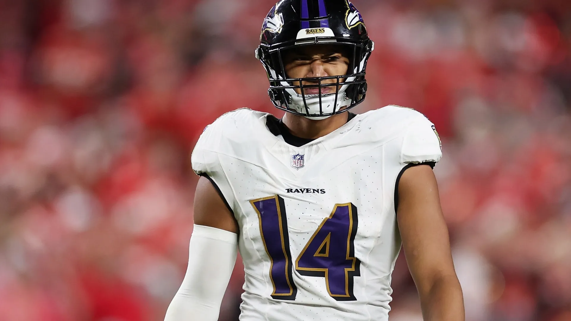 Safety Kyle Hamilton #14 of the Baltimore Ravens