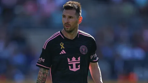 Lionel Messi #10 of Inter Miami CF in action in the second half against New York City FC