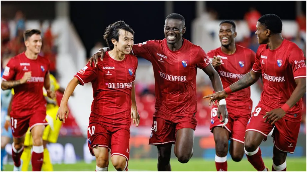 Kanya Fujimoto seen celebrating after scored goal – IMAGO / Maciej Rogowski