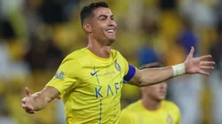 Cristiano Ronaldo of Al Nassr celebrates after scoring the 2nd goal during the Saudi Pro League match between Al-Nassr and Al Wehda at Al Awwal Park on May 4, 2024 in Riyadh, Saudi Arabia.