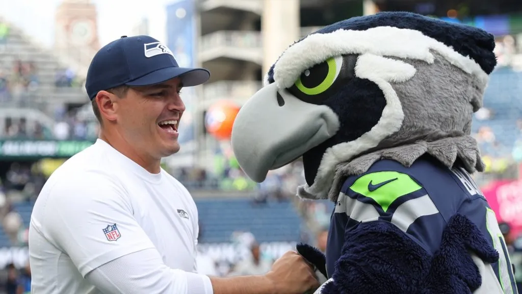 Head coach Mike Macdonald of the Seattle Seahawks