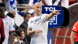 United States head coach Gregg Berhalter directs his players during the Group A match between the United States and Uruguay on Monday July 1, 2024 at Arrowhead stadium in Kansas City, MO.
