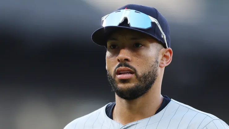 Carlos Correa #4 of the Minnesota Twins looks on against the Chicago White Sox at Guaranteed Rate Field.