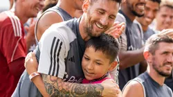 Lionel Messi with Make-A-Wish kid