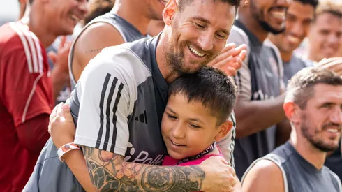 Lionel Messi with Make-A-Wish kid