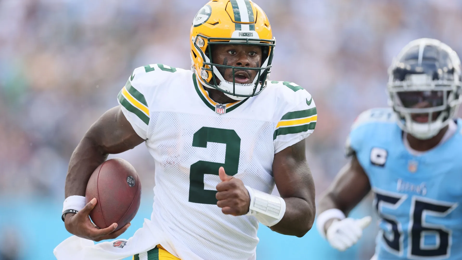 Quarterback Malik Willis #2 of the Green Bay Packers