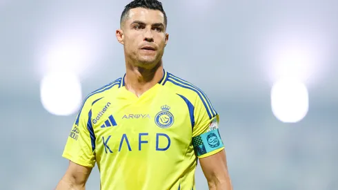 Cristiano Ronaldo of Al Nassr looks on during the Saudi Pro League match between Al Ettifaq and Al Nassr at Al Ettifaq Stadium on September 20, 2024 in Ad Dammam, Saudi Arabia.