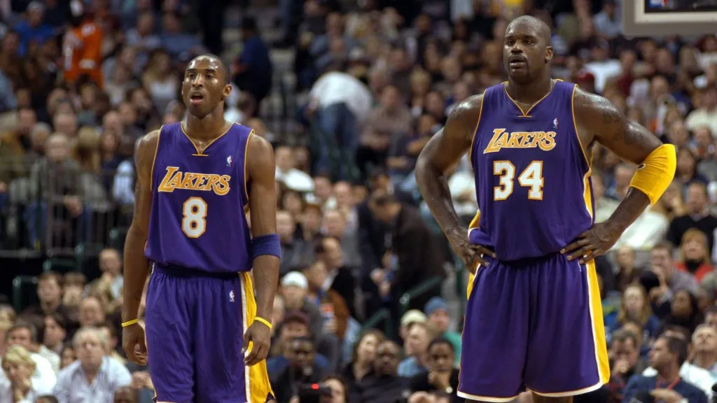 Kobe Bryant and Shaquille O'Neal during their time together at the Los Angeles Lakers.