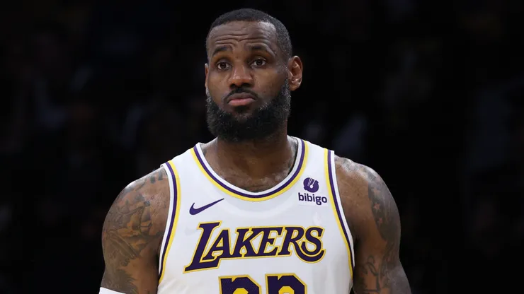 LeBron James #23 of the Los Angeles Lakers during a 134-110 Lakers win over the Portland Trail Blazers