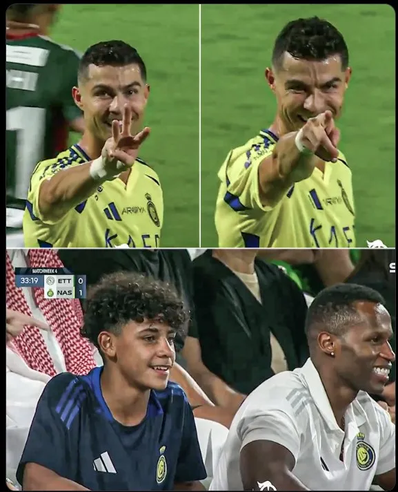 Cristiano Ronaldo celebrates 